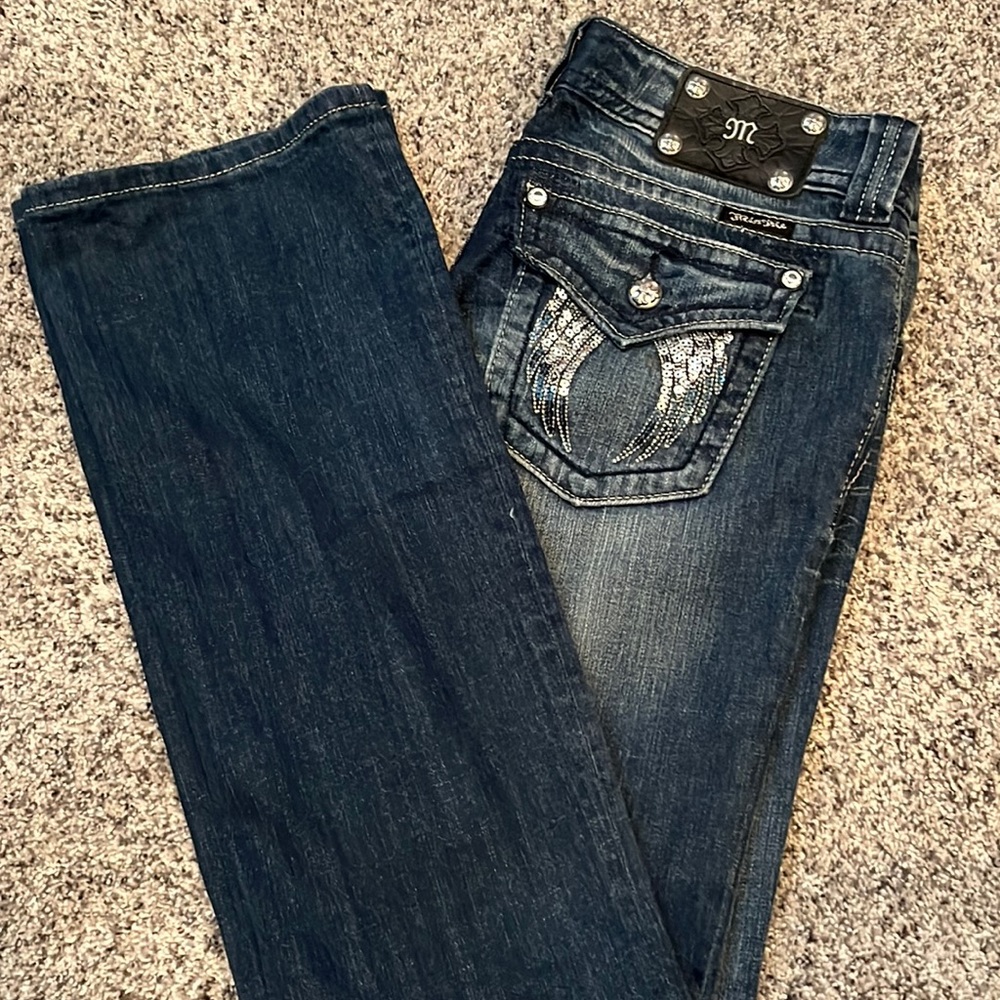 Miss Me Womens Boot Cut Jeans